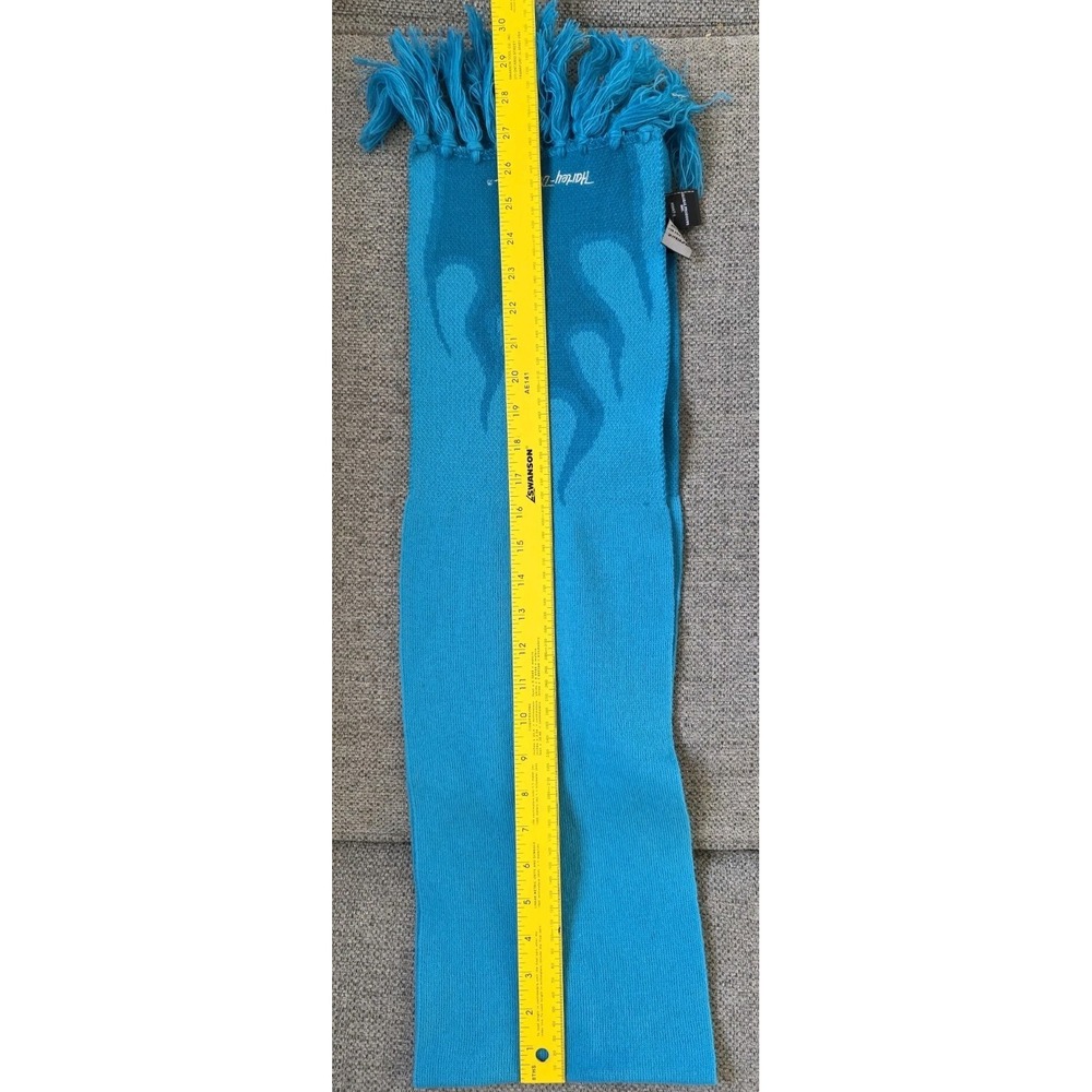Knit  Harley Davidson Neck Scarf‎ Warmer Turquoise Blue Flame 58"L - Picture 12 of 12